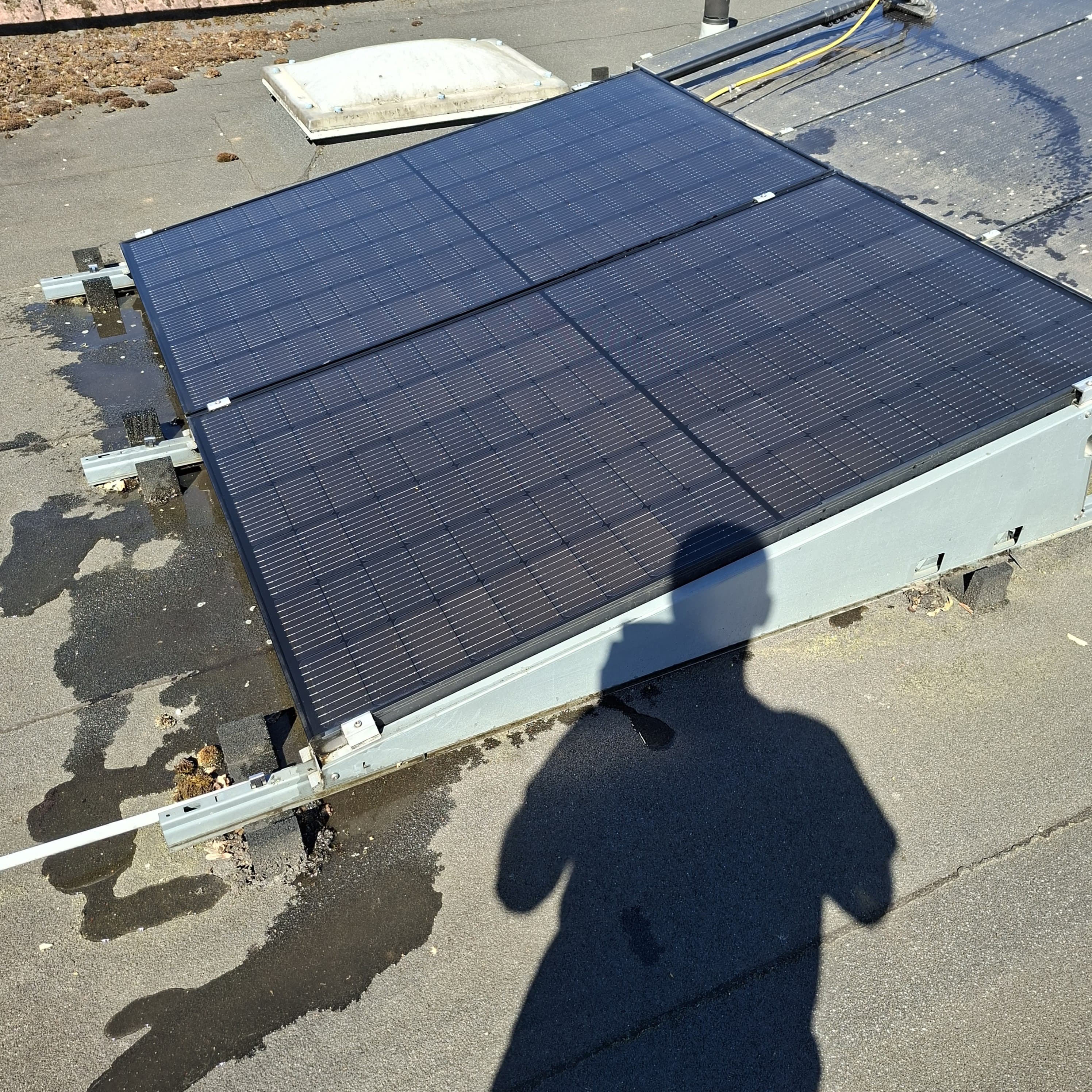 Gereinigde zonnepanelen